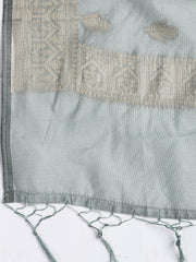 Woven Chanderi Unstitched Suit With Dupatta