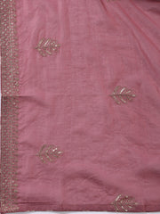 Neck Embroidered Cotton Blend Unstitched Suit With Dupatta