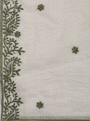 Embroidered Cotton Blend Unstitched Suit Piece With Dupatta