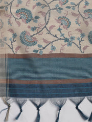 Embroidered Chanderi Unstitched Suit Piece With Dupatta