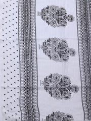 Printed Cotton Blend Unstitched Suit With Dupatta