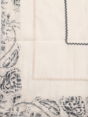 Neck Embroidered Cotton Blend Unstitched Suit Piece With Dupatta