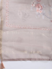 Neck Embroidered Cotton Blend Unstitched Suit Piece With Dupatta