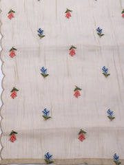 Neck Embroidery Tissue Unstitched Suit With Dupatta