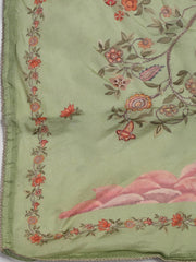 Gota Work Muslin Unstitched Suit Piece With Dupatta