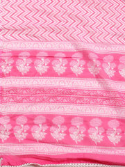 Printed Cotton Blend Unstitched Suit With Dupatta