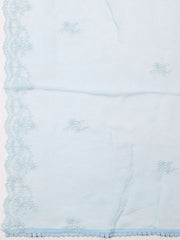 All Over Embroidery Cotton Blend Unstitched Suit With Dupatta