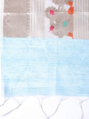 Neck Embroidered Tissue Unstitched Suit Piece With Dupatta