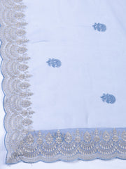 Embroidered Organza Unstitched Suit With Dupatta