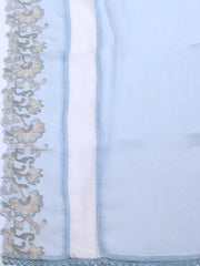 Embroidery Linen Unstitched Suit With Dupatta