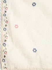 Neck Embroidered Cotton Blend Unstitched Suit With Dupatta