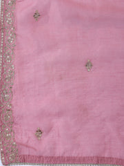 Neck Embroidered Cotton Blend Unstitched Suit With Dupatta