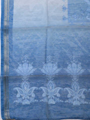 Embroidered Linen Unstitched Suit Piece With Dupatta