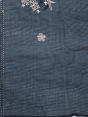 Neck Embroidery Cotton Blend Unstitched Suit Piece With Dupatta