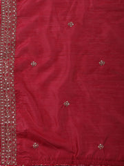 Neck Embroidered Cotton Blend Unstitched Suit With Dupatta