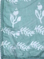 Printed Cotton Blend Unstitched Suit With Dupatta