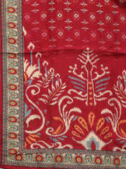 Printed Chanderi Unstitched Suit Piece With Dupatta