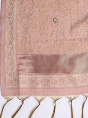 Embroidered Chanderi Unstitched Suit Piece With Dupatta