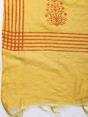 Neck Embroidered Cotton Blend Unstitched Suit Piece With Dupatta