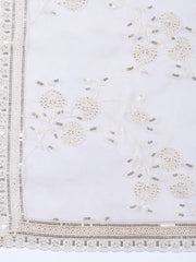 Embroidered Organza Unstitched Suit With Dupatta