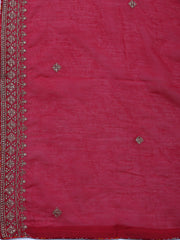 Neck Embroidered Cotton Blend Unstitched Suit With Dupatta