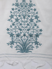 Plain Cotton Blend Unstitched Suit Piece With Dupatta