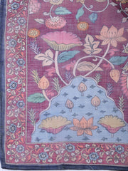 Neck Embroidered Chanderi Unstitched Suit With Dupatta