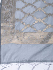 Woven Chanderi Unstitched Suit With Dupatta