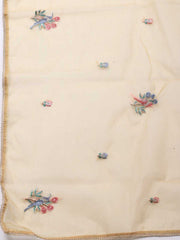 Neck Embroidered Organza Unstitched Suit Piece With Dupatta