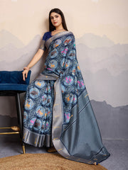 Zari Jaal Woven Art Silk Saree