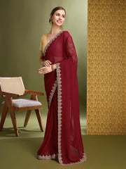 Georgette Embroidered Saree