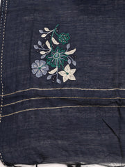 Neck Embroidered Cotton Blend Unstitched Suit With Dupatta