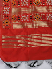 Embroidered Chanderi Unstitched Suit With Dupatta