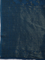 Embroidered Chanderi Unstitched Suit Piece With Dupatta