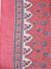 Printed Cotton Blend Unstitched Suit With Dupatta
