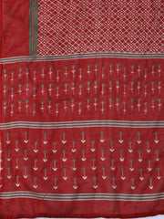 Neck Work Cotton Blend Unstitched Suit With Dupatta