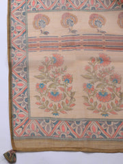 Embroidered Tissue Unstitched Suit Piece With Dupatta