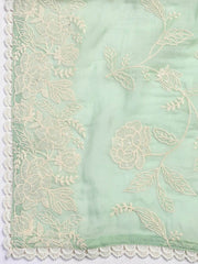 Embroidery Linen Unstitched Suit With Dupatta