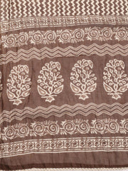 Printed Cotton Blend Unstitched Suit With Dupatta