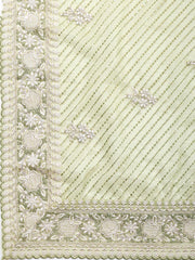 Embroidered Organza Unstitched Suit Piece With Dupatta