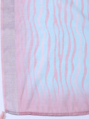 Floral Printed Linen Unstitched Suit With Dupatta