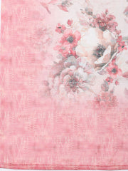 Neck Embroidered Linen Unstitched Suit Piece With Dupatta