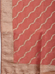 Woven Tissue Unstitched Suit Piece With Dupatta