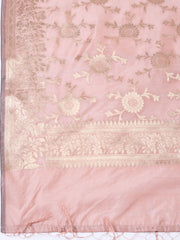 Woven Chanderi Unstitched Suit With Dupatta