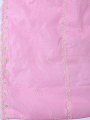 Embroidered Chanderi Unstitched Suit With Dupatta