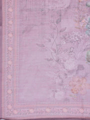 Floral Printed Linen Unstitched Suit With Dupatta