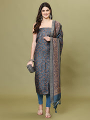 Digital Printed Pashmina Unstitched Suit Piece With Dupatta