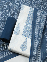 Embroidered Cotton Blend Unstitched Suit With Pant & Dupatta