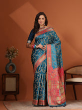 Woven Design Satin Saree
