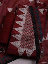 Embroidered Cotton Blend Unstitched Suit With Pant & Dupatta